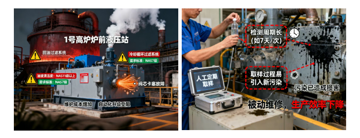 鋼廠高爐液壓站在線油液監(jiān)測：污染早預(yù)警，讓運(yùn)維更科學(xué)、更高效 圖1