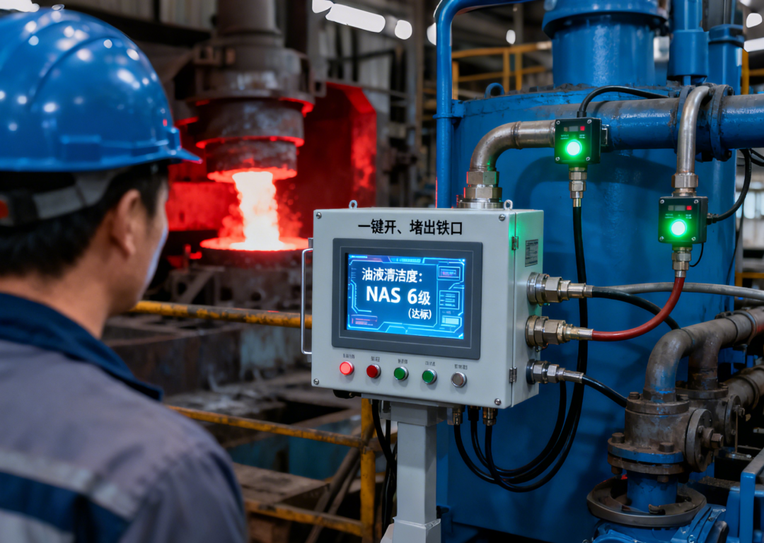 鋼廠高爐液壓站在線油液監(jiān)測：污染早預(yù)警，讓運(yùn)維更科學(xué)、更高效 圖
